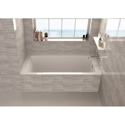 Fine Fixtures Alcove Bathtub With Right Side Fixed Tile Flange (32" x 66")