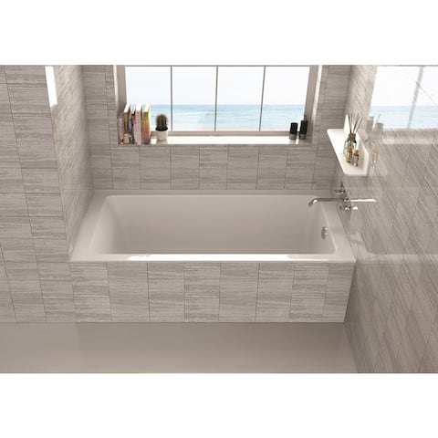 Fine Fixtures Alcove Bathtub With Right Side Fixed Tile Flange (32" x 66")
