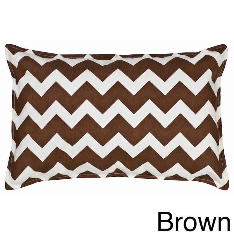Chevron Cotton Canvas 22-inch Pillow