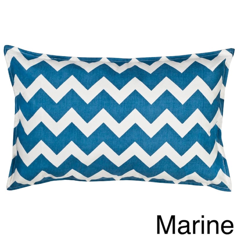 Chevron Cotton Canvas 22-inch Pillow