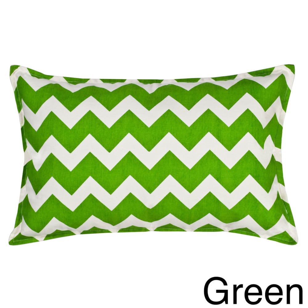 Chevron Cotton Canvas 22-inch Pillow