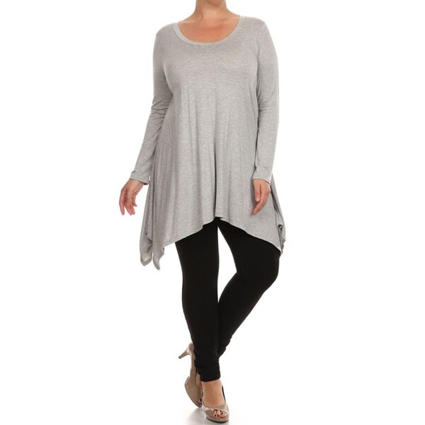 MOA Collection Plus Size Women's Solid Knit Dress