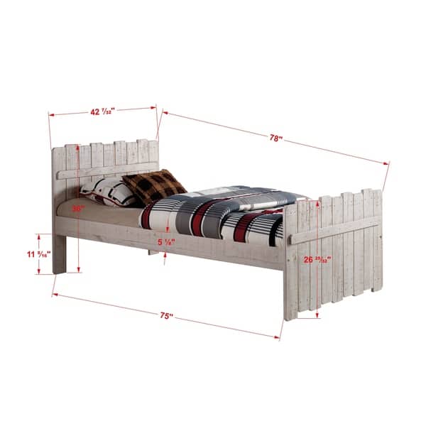 Donco Kids Rustic Sand Twin Tree House Bed