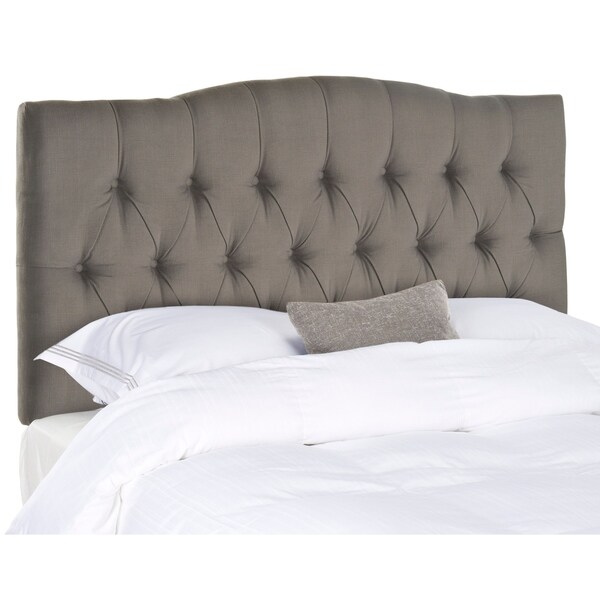 Shop Safavieh Axel Arctic Grey Upholstered Tufted Headboard (King) On