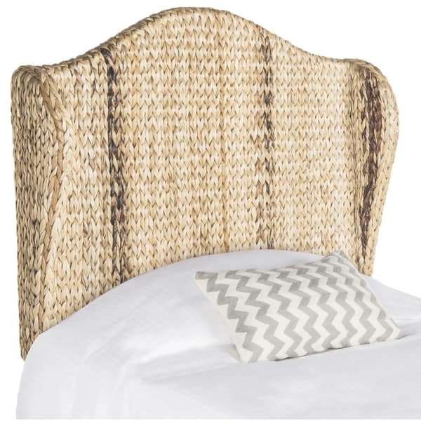 SAFAVIEH Nadine Natural Woven Wingback Headboard (Twin) On Sale Bed