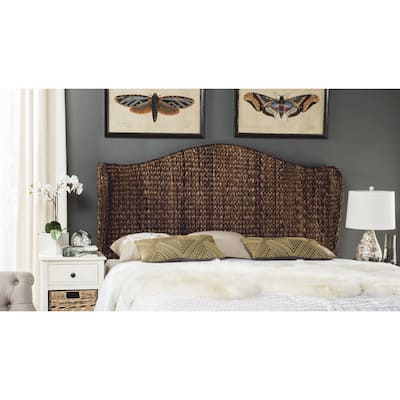 SAFAVIEH Nadine Brown Woven Wingback Headboard (Full)