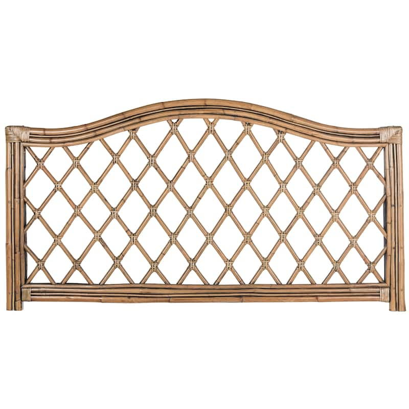 SAFAVIEH Gabrielle Brown/ Multi Rattan Wicker Trellis Headboard (Full)