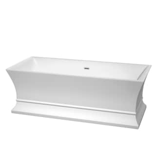 Wyndham Collection Jamie 67-inch Freestanding Soaking Bathtub in White