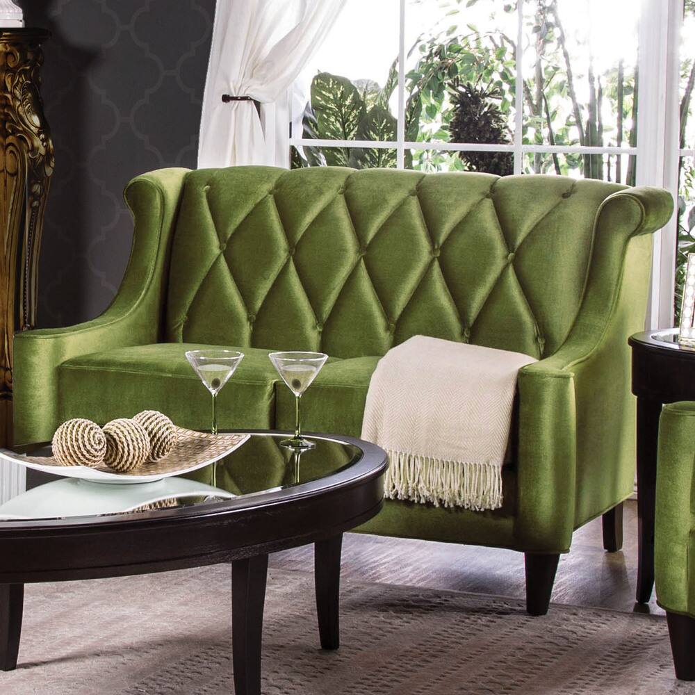 Furniture of America Leesha Formal Premium Fabric Tufted Loveseat