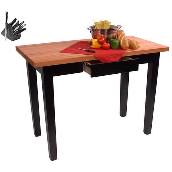 John Boos Cherry 48x24 Rn C4824 D Butcher Block Table With John Boos Cherry 48x24 Rn C4824 D Butcher Block Table With Drawer