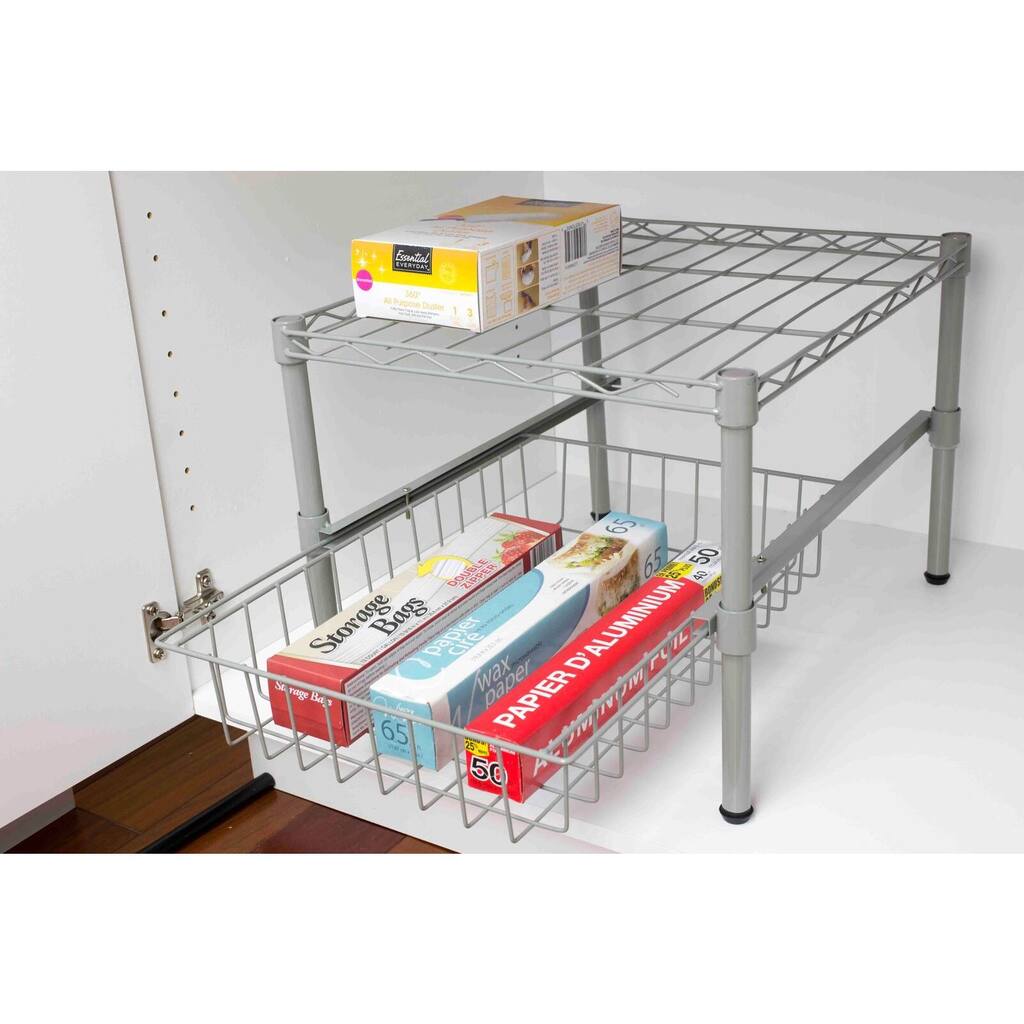 Home Basics Cabinet Organizer with Drawer