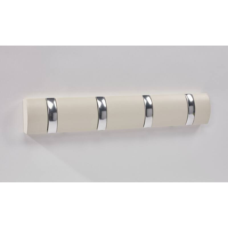 Coat HIdeaway Round Hanger White 4 Hooks