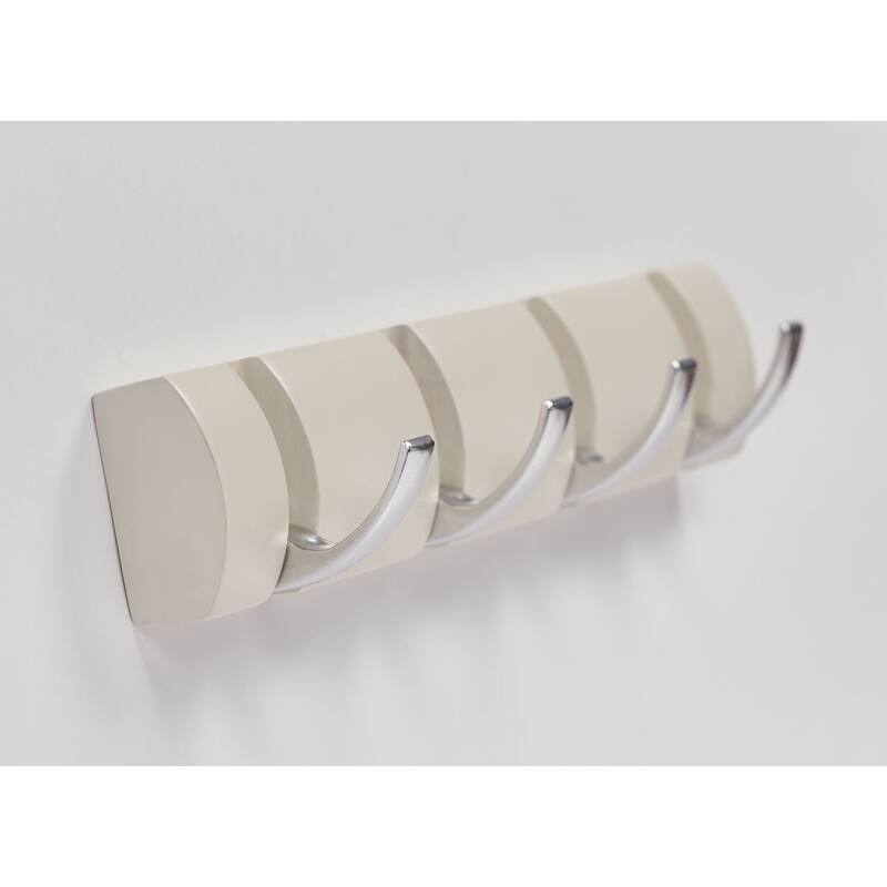 Coat HIdeaway Round Hanger White 4 Hooks