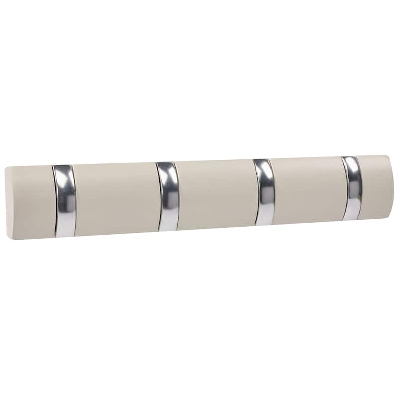 Coat HIdeaway Round Hanger White 4 Hooks