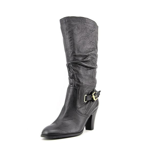 guess black leather boots