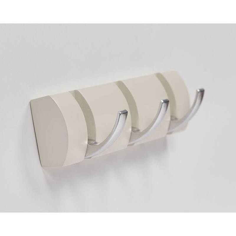 Coat Hideaway Round Hanger White 3 Hook
