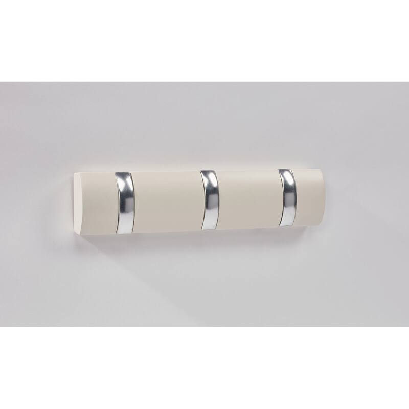 Coat Hideaway Round Hanger White 3 Hook