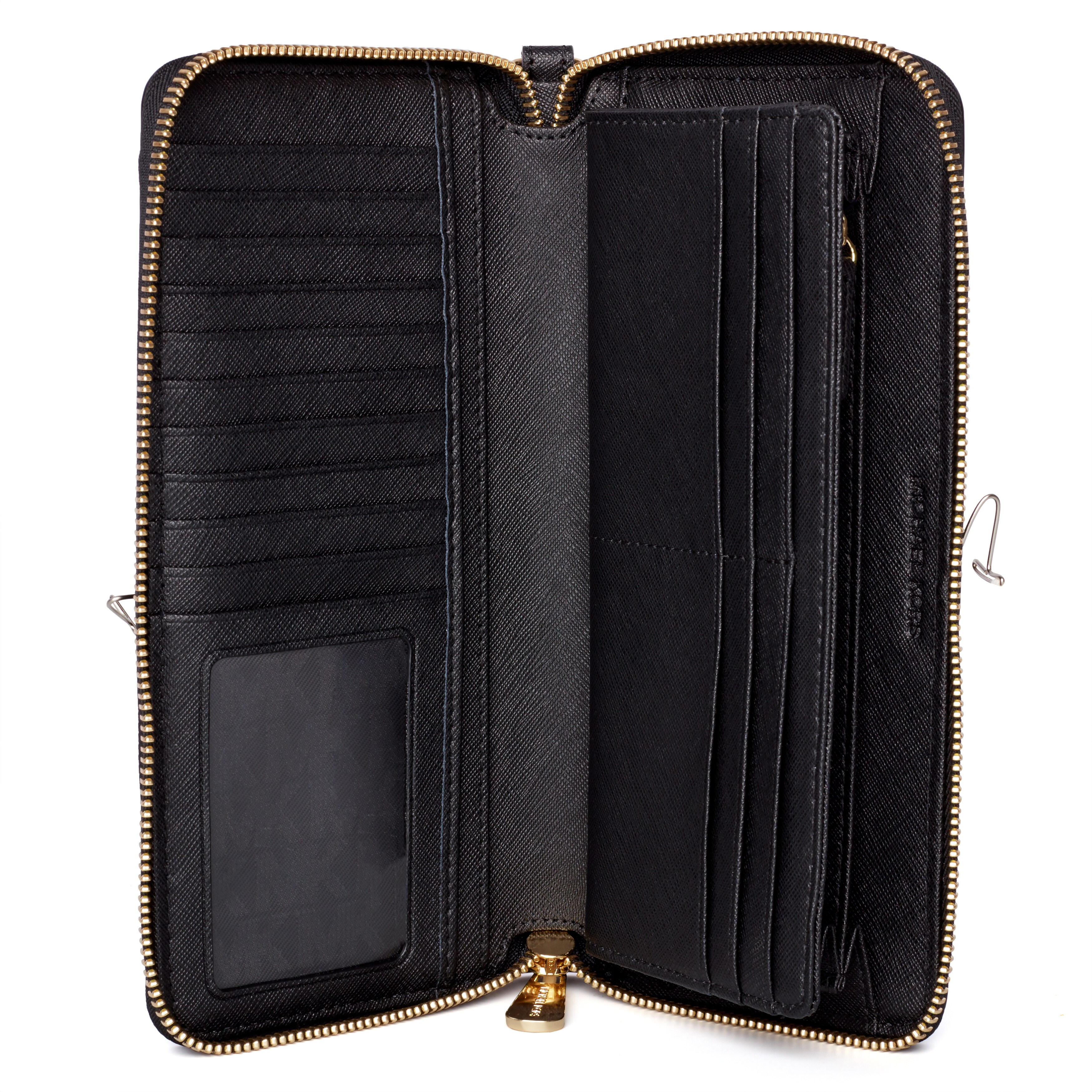mk jet set travel continental wallet