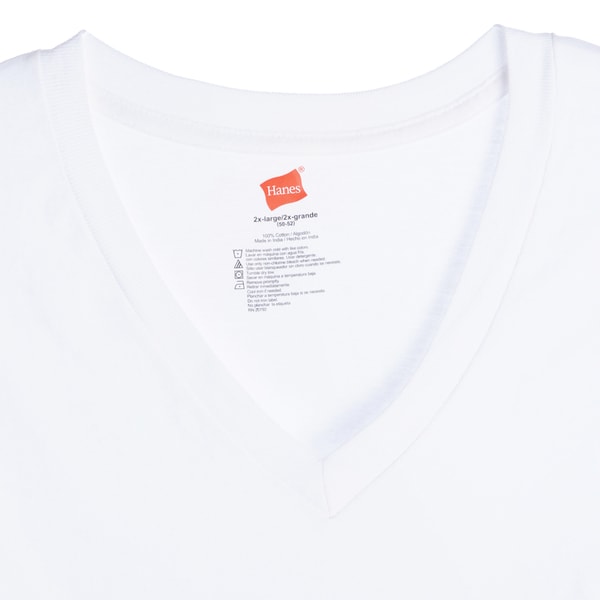 Players WHITE TALL 2 COTTON V-NECK SHIRTS PLAYERS SIZED LT TO 6XLT