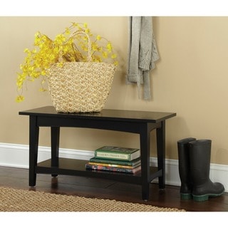 Copper Grove Daintree Wood Entryway Bench with Shelf