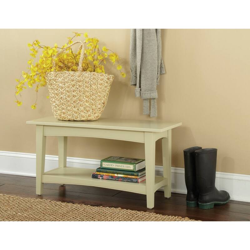 Copper Grove Daintree Wood Entryway Bench with Shelf