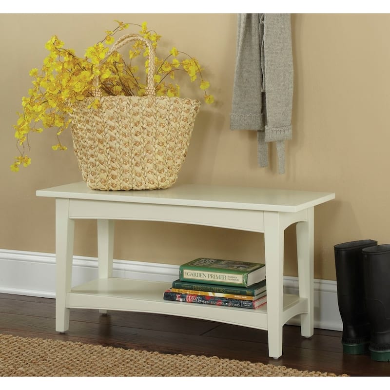 Copper Grove Daintree Wood Entryway Bench with Shelf