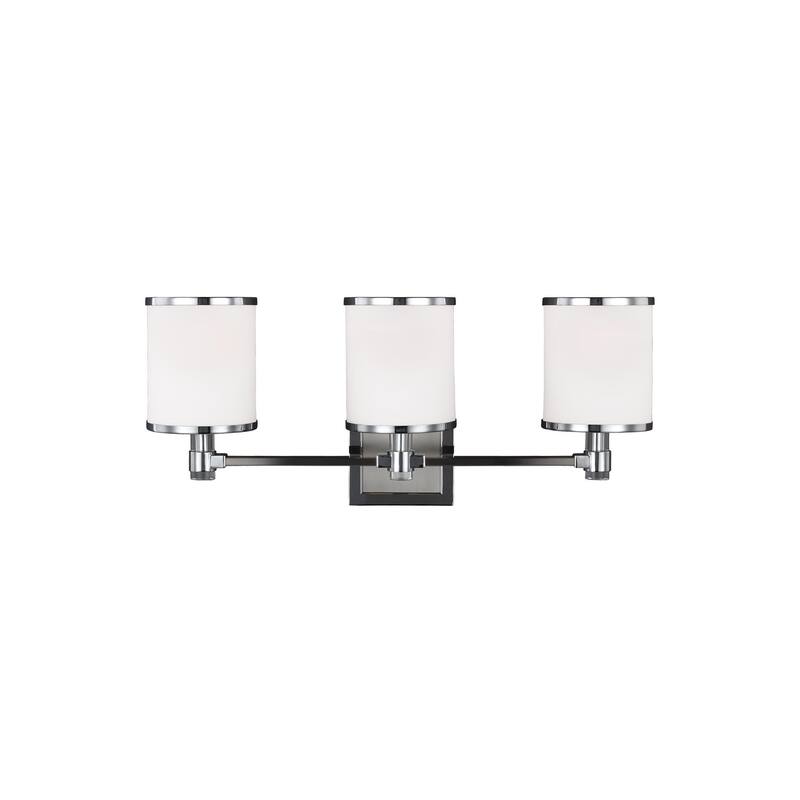 Feiss Prospect Park 3 - Light Vanity, Satin Nickel / Chrome - Silver