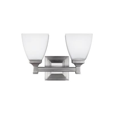 Feiss Putnam 2 - Light Vanity, Satin Nickel - Silver