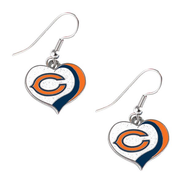 Nfl Chicago Bears Glitter Heart Earring Swirl Charm Set Free Nfl Chicago Bears Glitter Heart Earring Swirl Charm Set