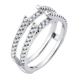 Boston Bay Diamonds Wedding Ring Wraps Guards Online At Boston Bay Diamonds 14k White Gold 1 2ct Diamond Bridal Insert