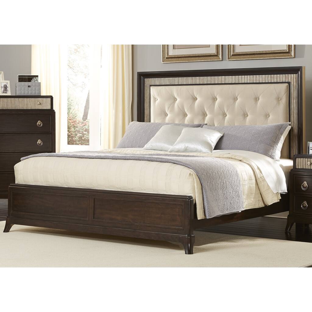 Liberty Manahttan Sable and Champagne Upholstered Bed