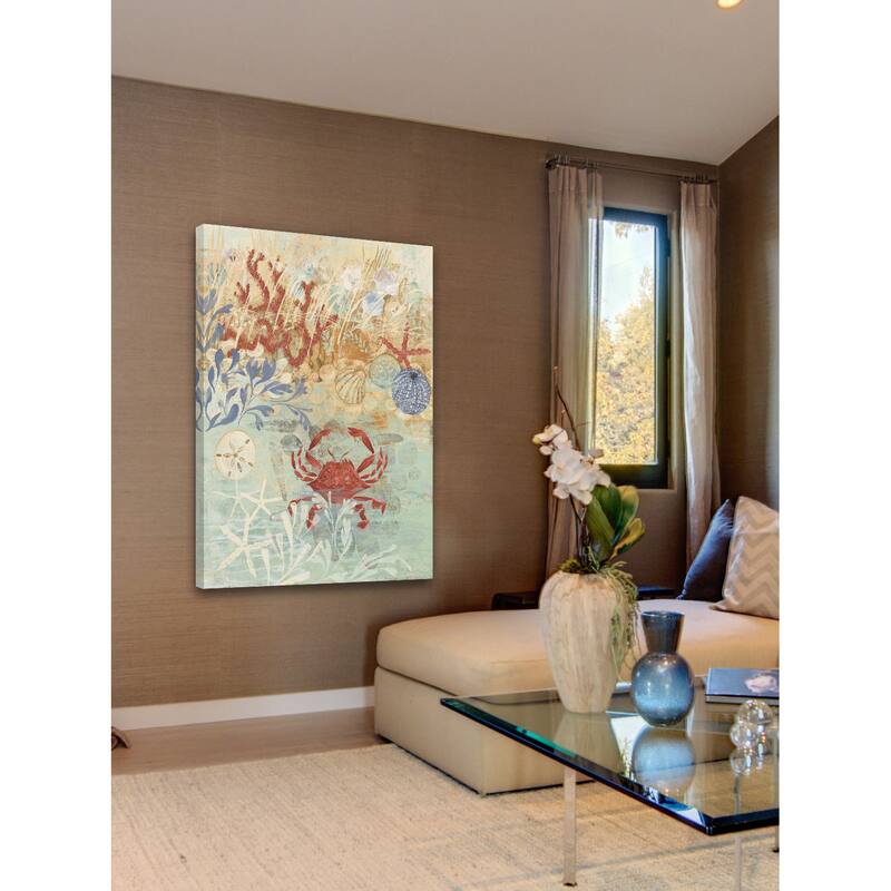 Marmont Hill - Floral Frenzy Coastal IV Painting Print on Canvas - Multi-Color