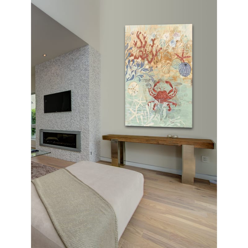 Marmont Hill - Floral Frenzy Coastal IV Painting Print on Canvas - Multi-Color