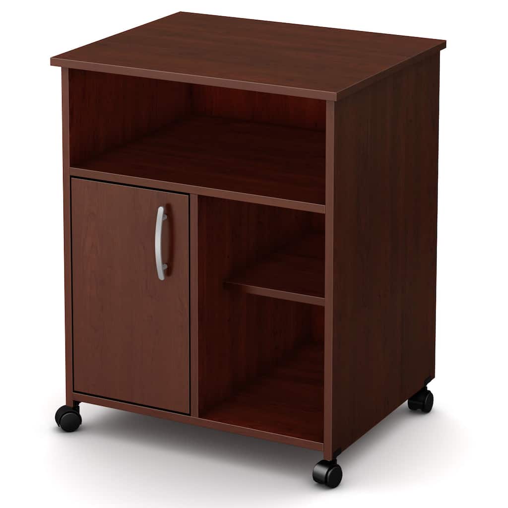 South Shore Fiesta Microwave Cart with Storage on Wheels