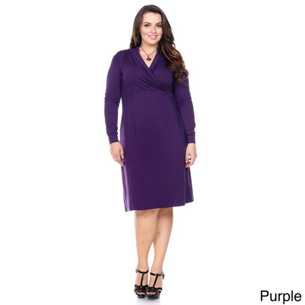 purple sweater dress plus size