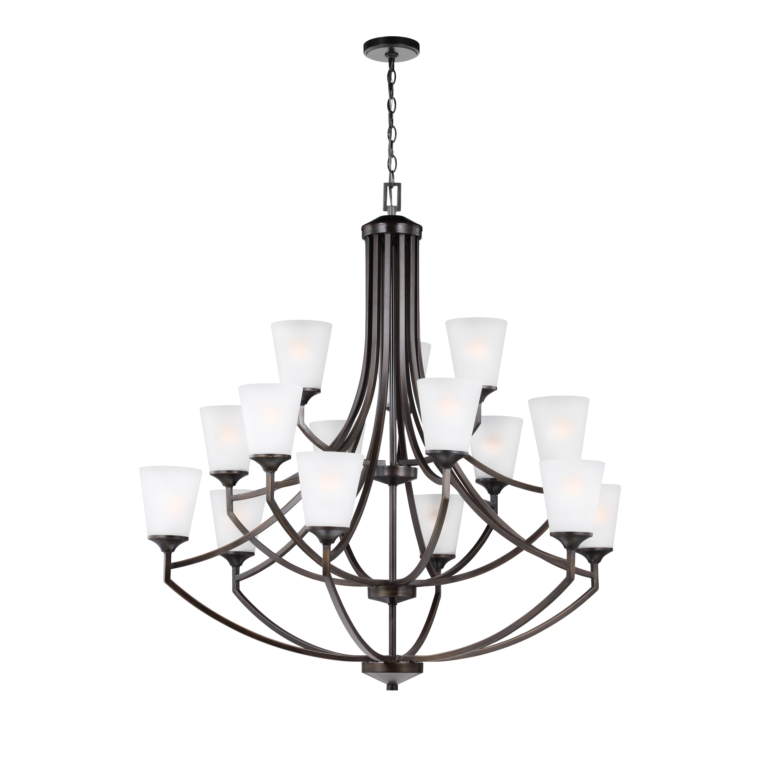 Sea Gull Hanford 15 Lights Burnt Sienna Chandelier (Fifteen Light Chandelier Burnt Sienna) - Chandeliers For Bedrooms by Overstock.com