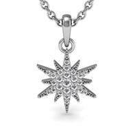 DB Designs Sterling Silver Diamond Accent Celestial Star Necklace ...