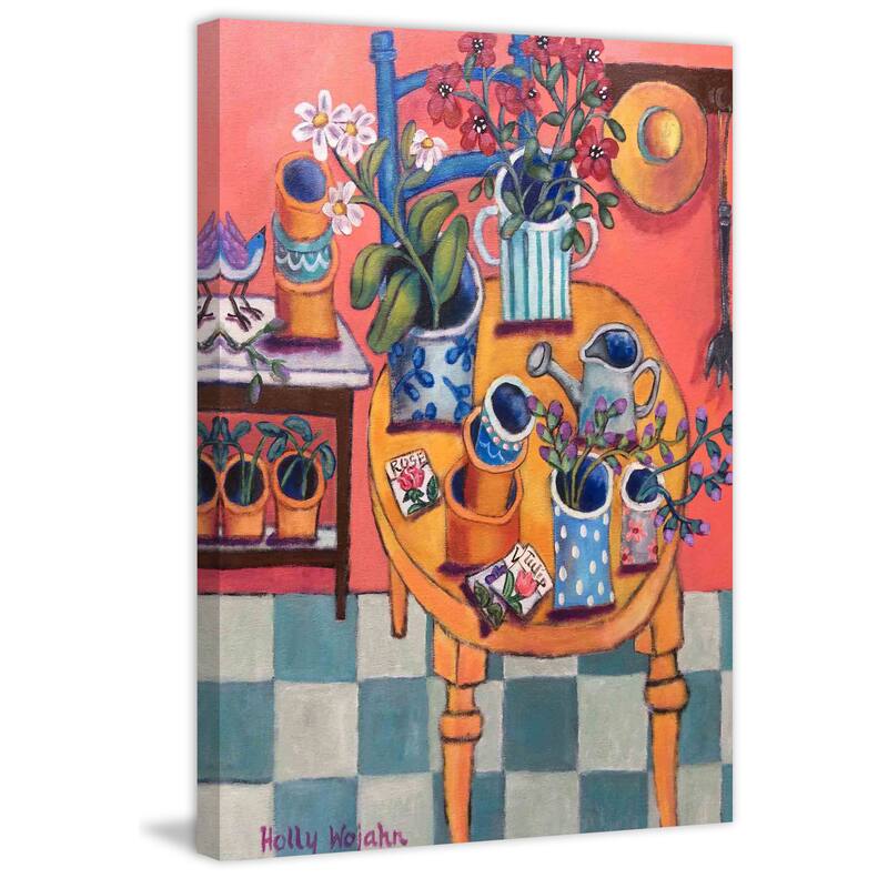 Marmont Hill - A Happy Garden Room Painting Print on Canvas - Multi-Color