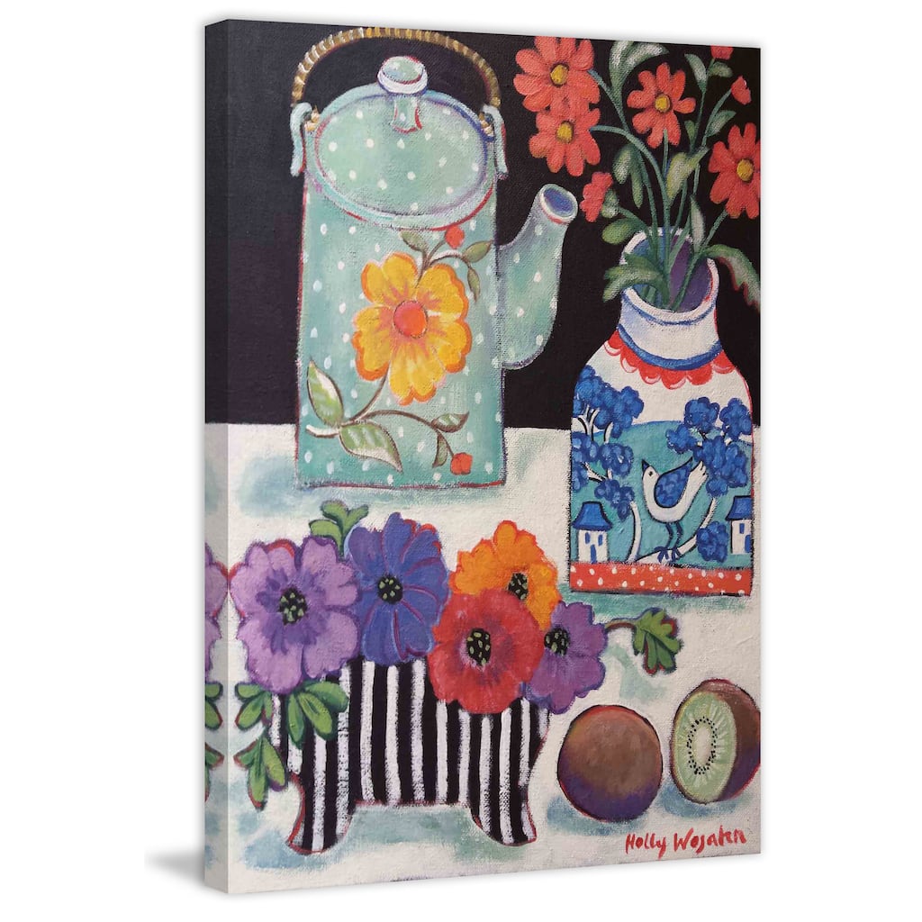 Marmont Hill - Happy Still Life with Kiwi Painting Print on Canvas - Multi-Color