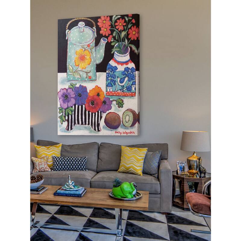 Marmont Hill - Happy Still Life with Kiwi Painting Print on Canvas - Multi-Color