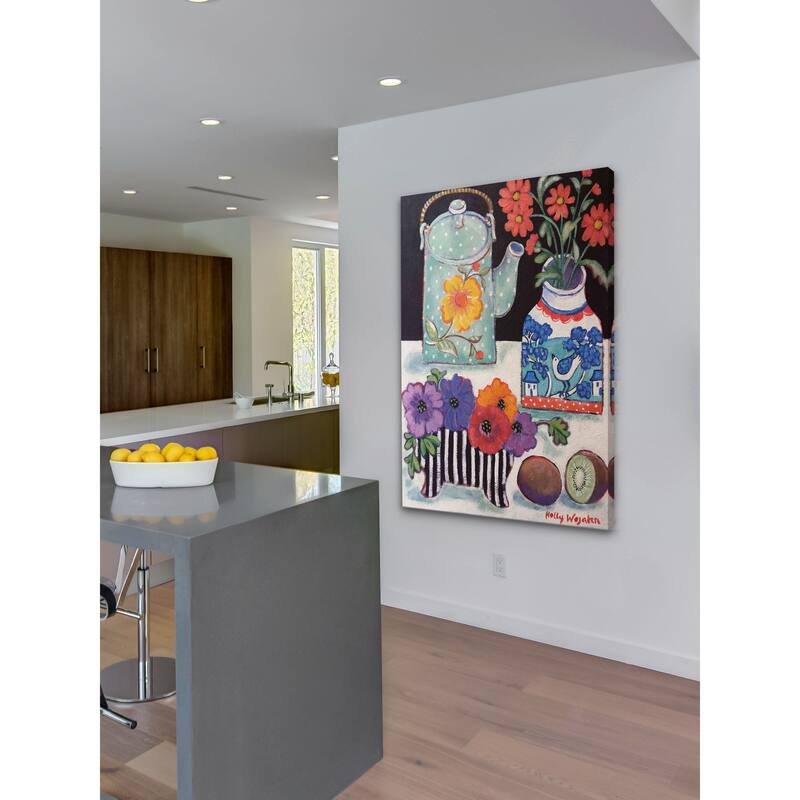 Marmont Hill - Happy Still Life with Kiwi Painting Print on Canvas - Multi-Color