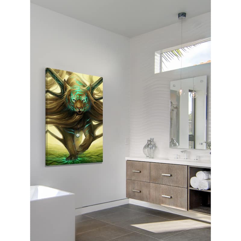 Marmont Hill - Godly Tigers 1 Painting Print on Canvas - Multi-Color