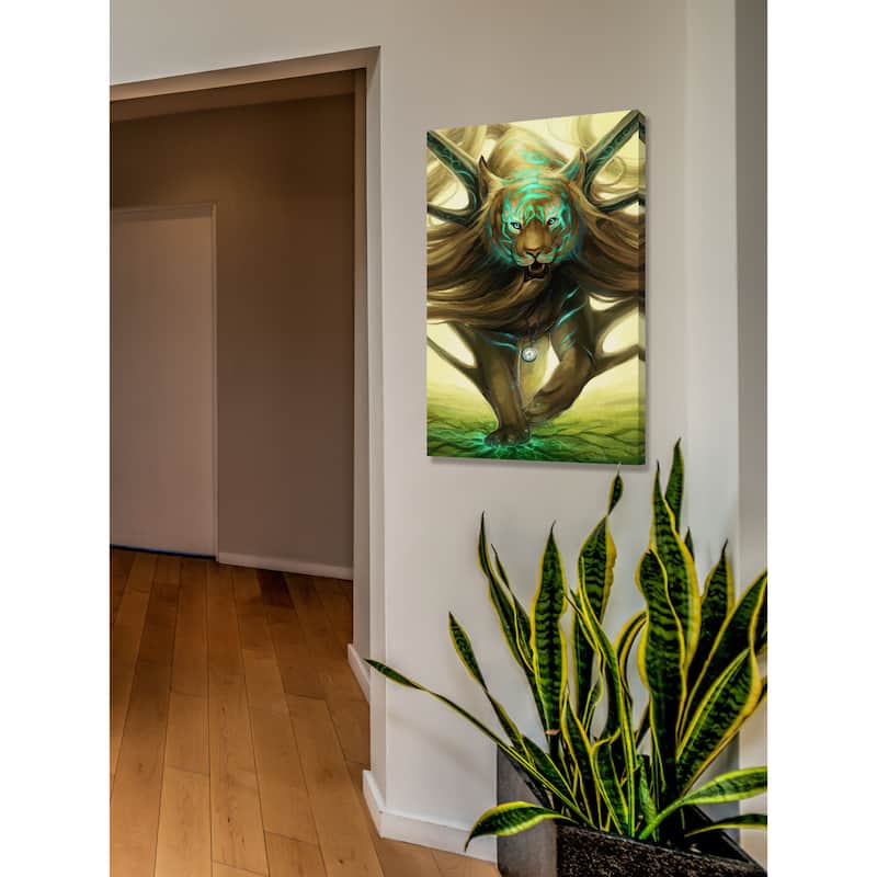 Marmont Hill - Godly Tigers 1 Painting Print on Canvas - Multi-Color