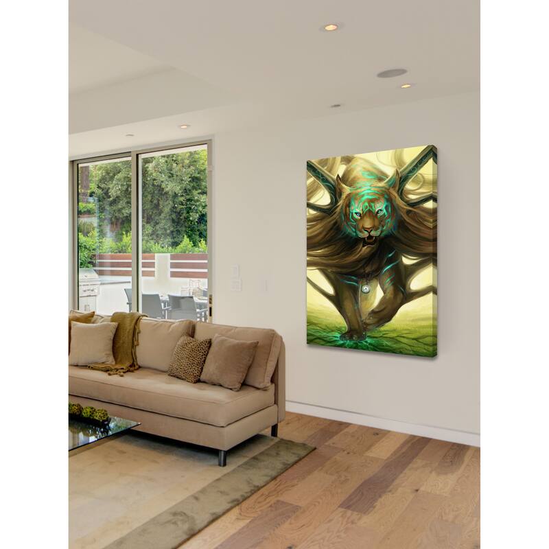 Marmont Hill - Godly Tigers 1 Painting Print on Canvas - Multi-Color