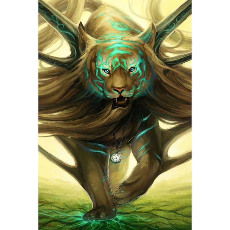 Marmont Hill - Godly Tigers 1 Painting Print on Canvas - Multi-Color