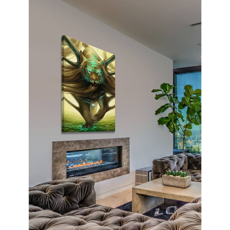 Marmont Hill - Godly Tigers 1 Painting Print on Canvas - Multi-Color