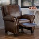 preview thumbnail 9 of 12, Neville 2-Tone PU Push Back Recliner by Christopher Knight Home