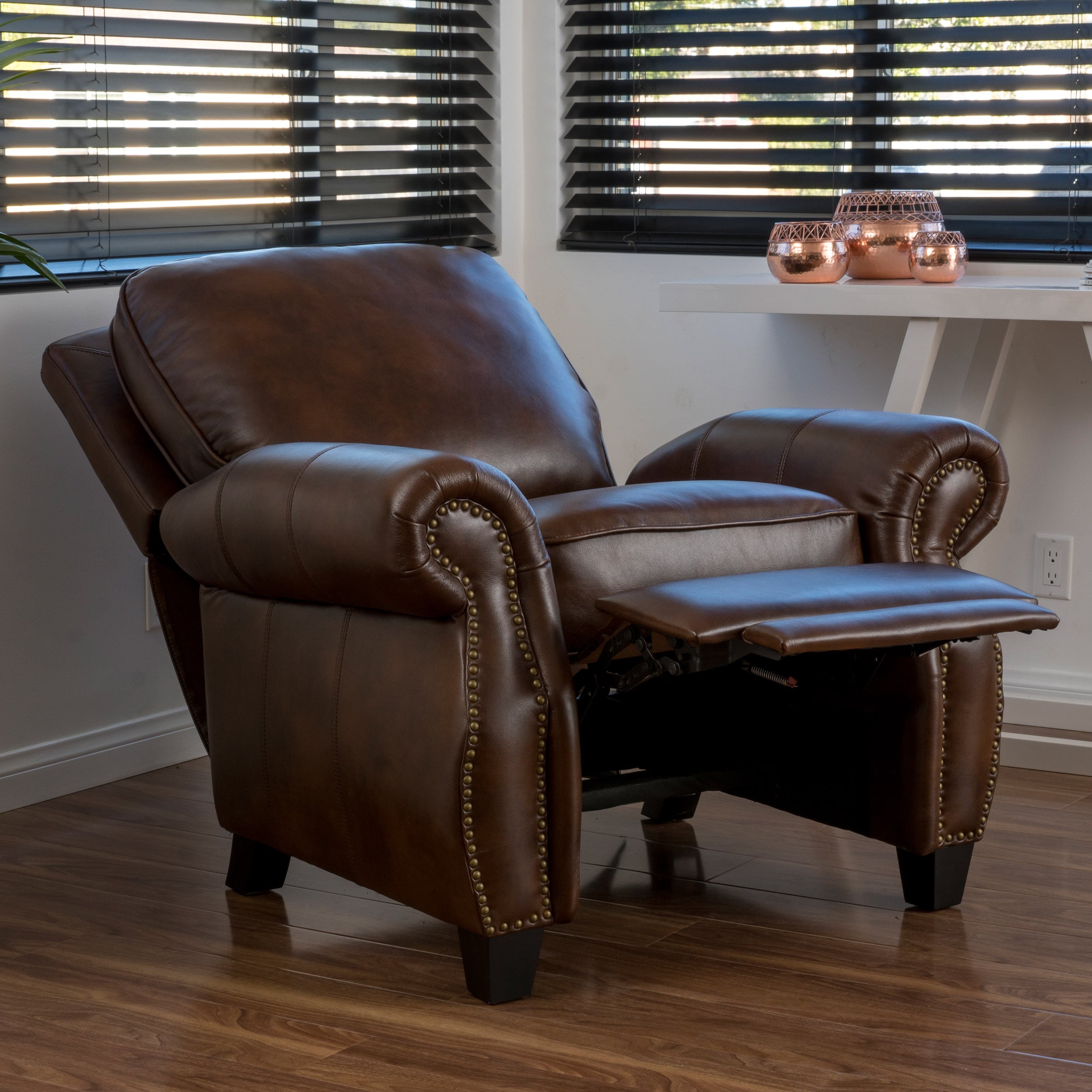 Torreon PolyurethaneLeather Recliner Club Chair Light Brown - Christopher  Knight Home