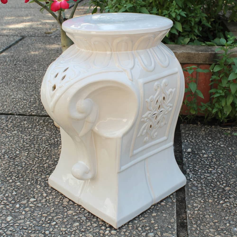 Elephant Ceramic Garden Stool