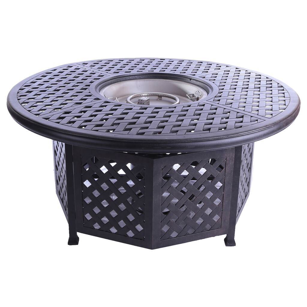Bombay Casa Grande Round Gas Fire Pit Table